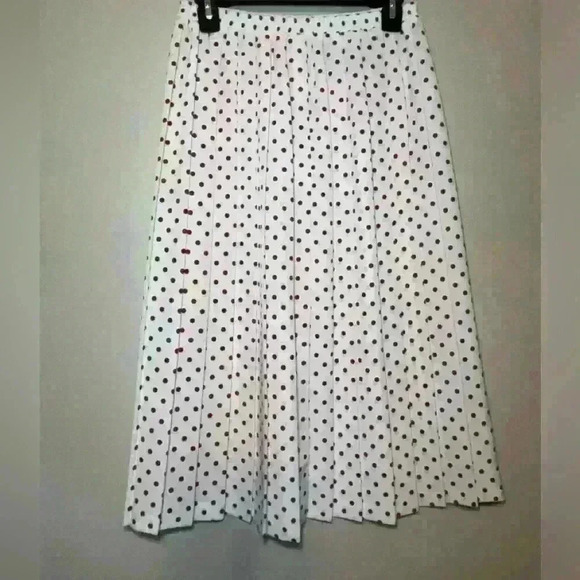 Vintage Serben Red, White, & Polka Dot Blouse + Skirt Set Size 10 - Picture 4 of 5
